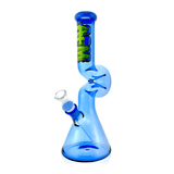 AFM Glass 12" Beaker Wave Full Color Glass Water Pipe