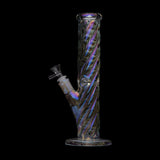 Human Grade Twisted Iridescent Tube Glass Water Pipe